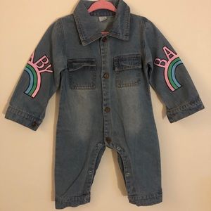 Jean Romper for baby girl